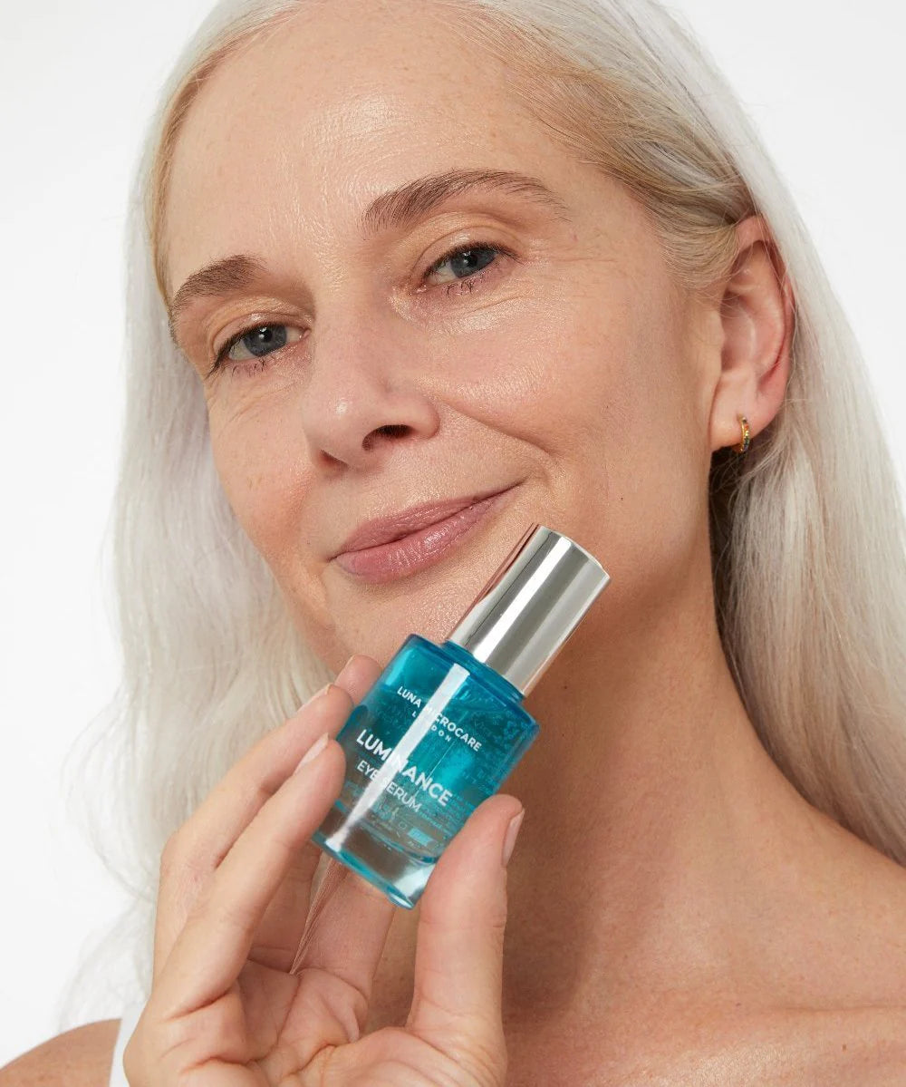 Luna Microcare Luminance paakių serumas efektas prieš ir po