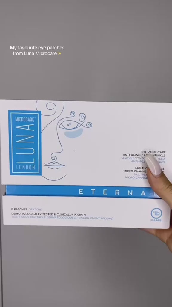 Luna Microcare Eternal. Mikroadatiniai naktiniai paakių pleistrai nuo raukšlių. Naudojimo efektas. Vaizdo įrašas. 5